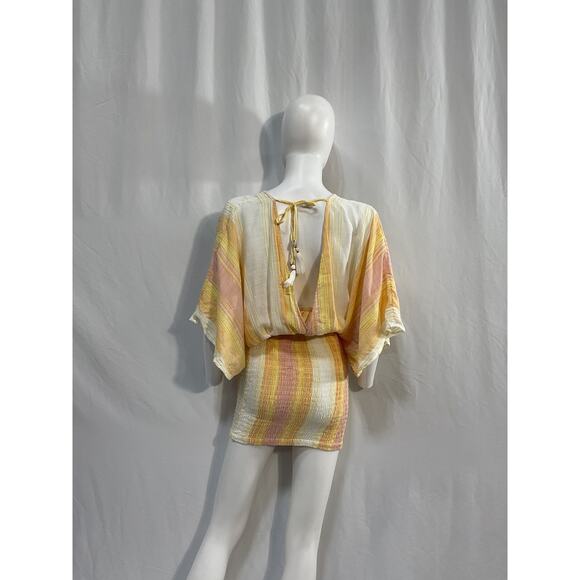 L*Space 'Alixandria' Yellow Viscose Dress Size S - Picture 3 of 4